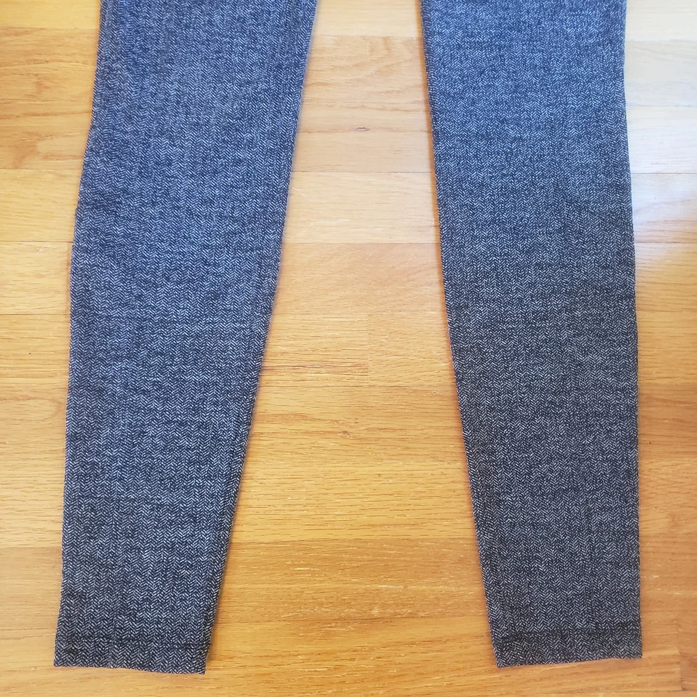 Athleta Herringbone High Waisted Leggings Pockets Medium Tall Charcoal Gray Grey - Picture 9 of 13